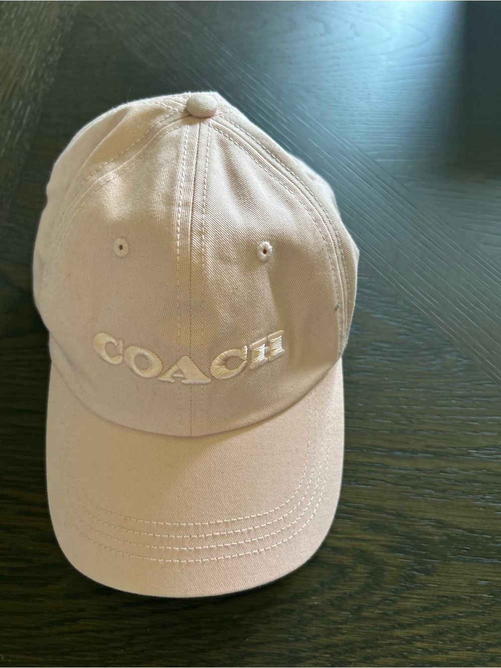 Coach Pink Embroidered Logo Baseball Cap - Picture 2 of 8